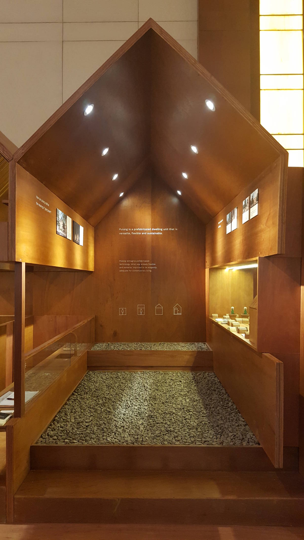 prefabricated mini home oleh arumdalu lab di pameran casa indonesia 2019 / casa indonesia